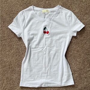 Frankee and Skylar Tee with Cherry Detail